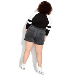 Women's Plus Size Hannah Short - Black | SOCIETIE+
