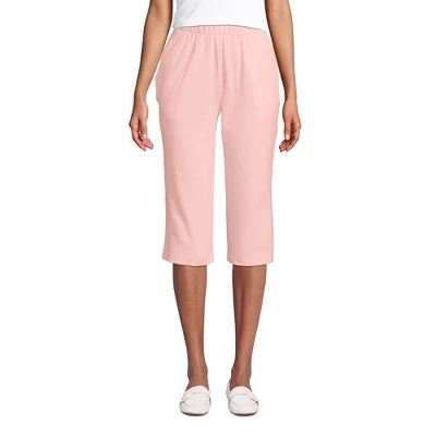 Lands' End Women's Sport Knit High Rise Elastic Waist Pull On Capri Pants - Image 16