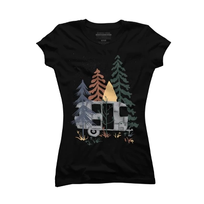 Junior's Design By Humans Camping In Nature By NDTank T-Shirt - Image 2