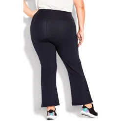 Women's Plus Size Pima Bootleg Legging Navy - Petite | AVE LEISURE