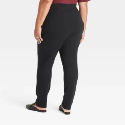 Women's High-Waisted Ponte Leggings - Ava & Viv™ Black