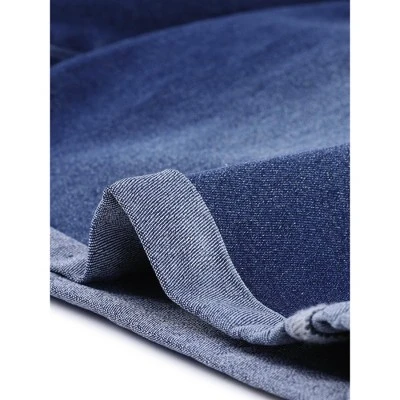 Agnes Orinda Women's Plus Size Jeans Casual Slash Pockets Washed Denim Shorts - Image 5