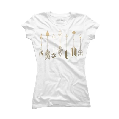 Junior's Design By Humans Be Brave Little Arrow (gold) By Staceyroman T-Shirt - Image 6