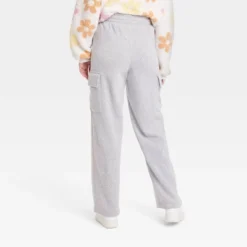 Women's Cargo Graphic Pants - Gray