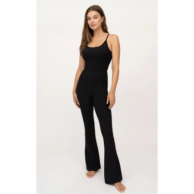 Yogalicious Womens Lux Scarlett Flare Jumpsuit With Built-In Bra - Image 4