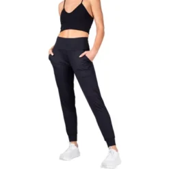 INERZIA 2 Pack Womens Joggers With Pockets High Waist Yoga Pants For Gym And Workout