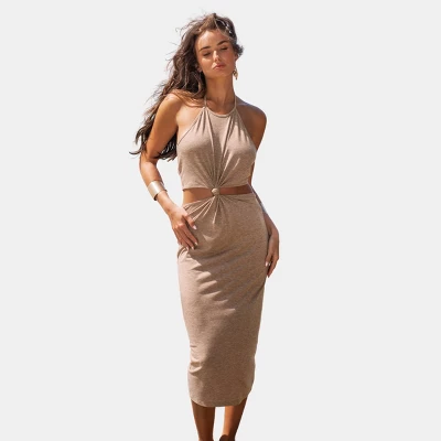 Women's Knotted Cutout Bodycon Dress - Cupshe - Image 6