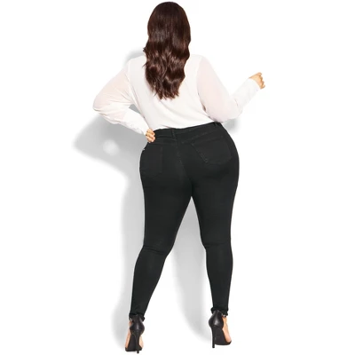 Women's Plus Size Harley Mila Jean - Black Wash | CITY CHIC
