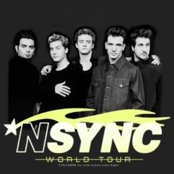 Junior's NSYNC World Tour Poster Festival Muscle Tee
