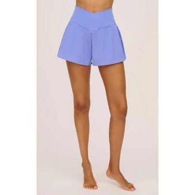 90 Degree By Reflex Womens Woven Crossfire Short With Crossover Waist And Built-in Shorts - Image 4