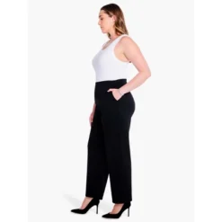 NIC + ZOE 29" Drapey Ponte Wide Leg Ankle Pant